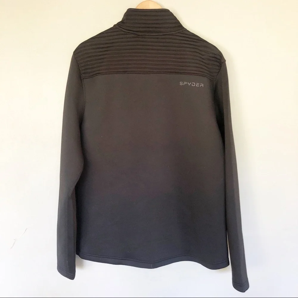 Spyder Men’s Full Zipper Sportswear Jacket Nvisium Size Large Black - Picture 6 of 8